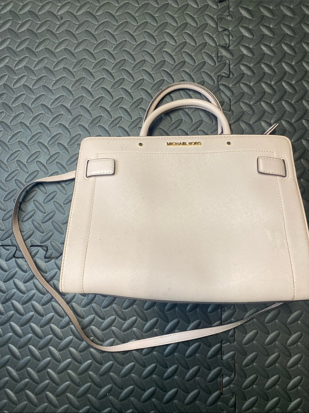 Michael Kors Rayne Medium Saffiano Leather Satchel Pink
